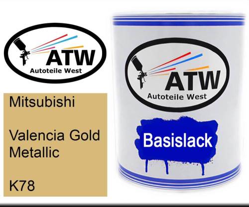 Mitsubishi, Valencia Gold Metallic, K78: 1L Lackdose, von ATW Autoteile West.